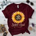 Soleil In The Soul T-Shirt Mockup Maroon