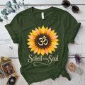 Soleil In The Soul T-Shirt Mockup Military Green
