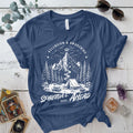 Spiritual Journey Ahead T Shirt Indigo Blue Mockup