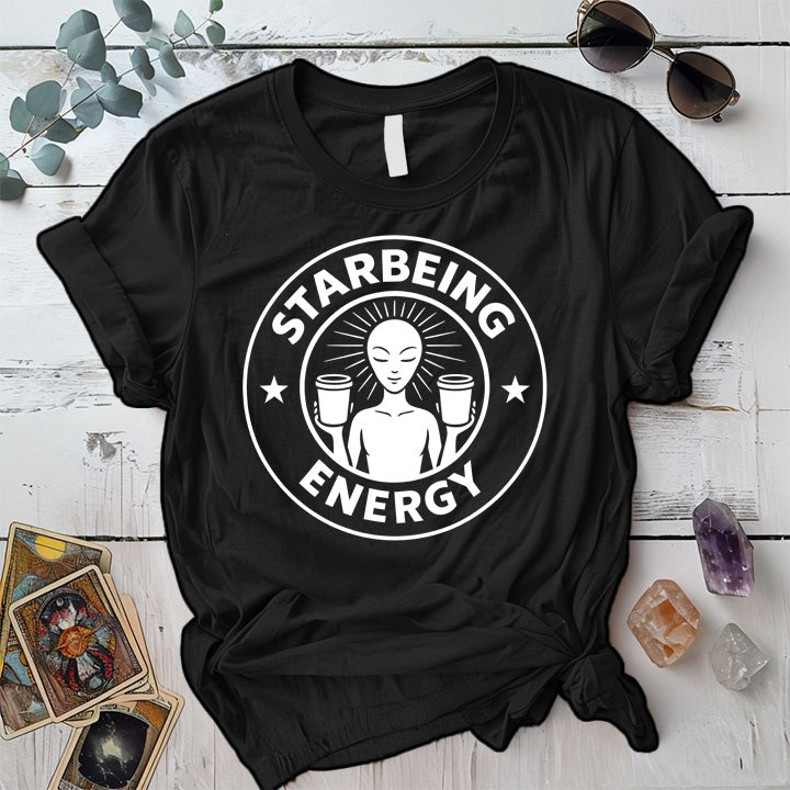 Star Being Energy T-Shirt Mockup black