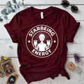 Star Being Energy T-Shirt Mockup maroon