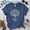 Tree Dancer Pose T-Shirt Mockup Indigo Blue