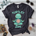 Turtley Zen T-Shirt Mockup Dark Heather Grey