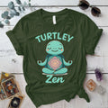 Turtley Zen T-Shirt Mockup Military Green