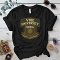 Vibe University 528Hz T-Shirt Mockup Black