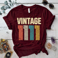 Vintage 1111 T Shirt Maroon Mockup
