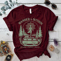 Wander Within Van Life T-Shirt Mockup Maroon