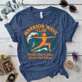 Warrior Wave Club T-Shirt Mockup Indigo Blue