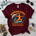 Warrior Wave Club T-Shirt Mockup Maroon