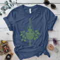 Yoga Hanging Plant T-Shirt Mockup Indigo Blue