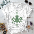 Yoga Hanging Plant T-Shirt Mockup White