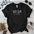 Yoga O'Clock T-Shirt Mockup black