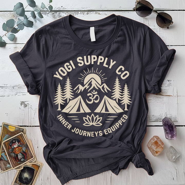 Yogi Supply Co T-Shirt Mockup dark-heather-grey