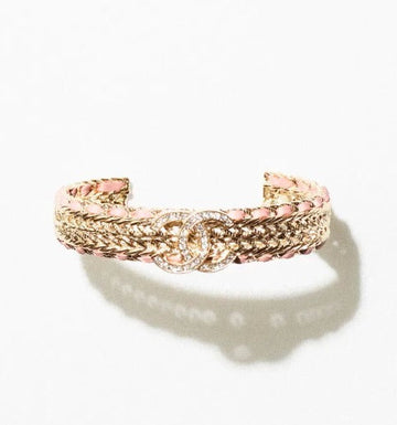 CC PINK ROPE GOLD DIAMOND BRACELET