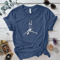Body Falling Psychedelic T Shirt Indigo Blue Mockup