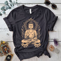 Buddha T Shirt Dark Heather Grey Mockup