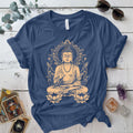 Buddha T Shirt Indigo Blue Mockup