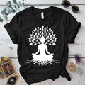 Buddha Tree T-Shirt Mockup black