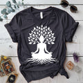 Buddha Tree T-Shirt Mockup dark-heather-grey