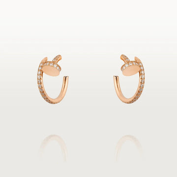 JUSTE EARRINGS 12.75MM PINK GOLD DIAMOND
