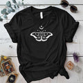 Celestial Butterfly T Shirt Black Mockup