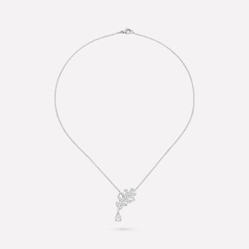 PLUME DE PEARL NECKLACE SILVER DIAMOND
