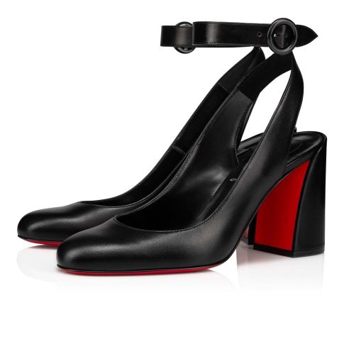 CL Miss Sab Sling Pumps 85mm Nappa Leather Black