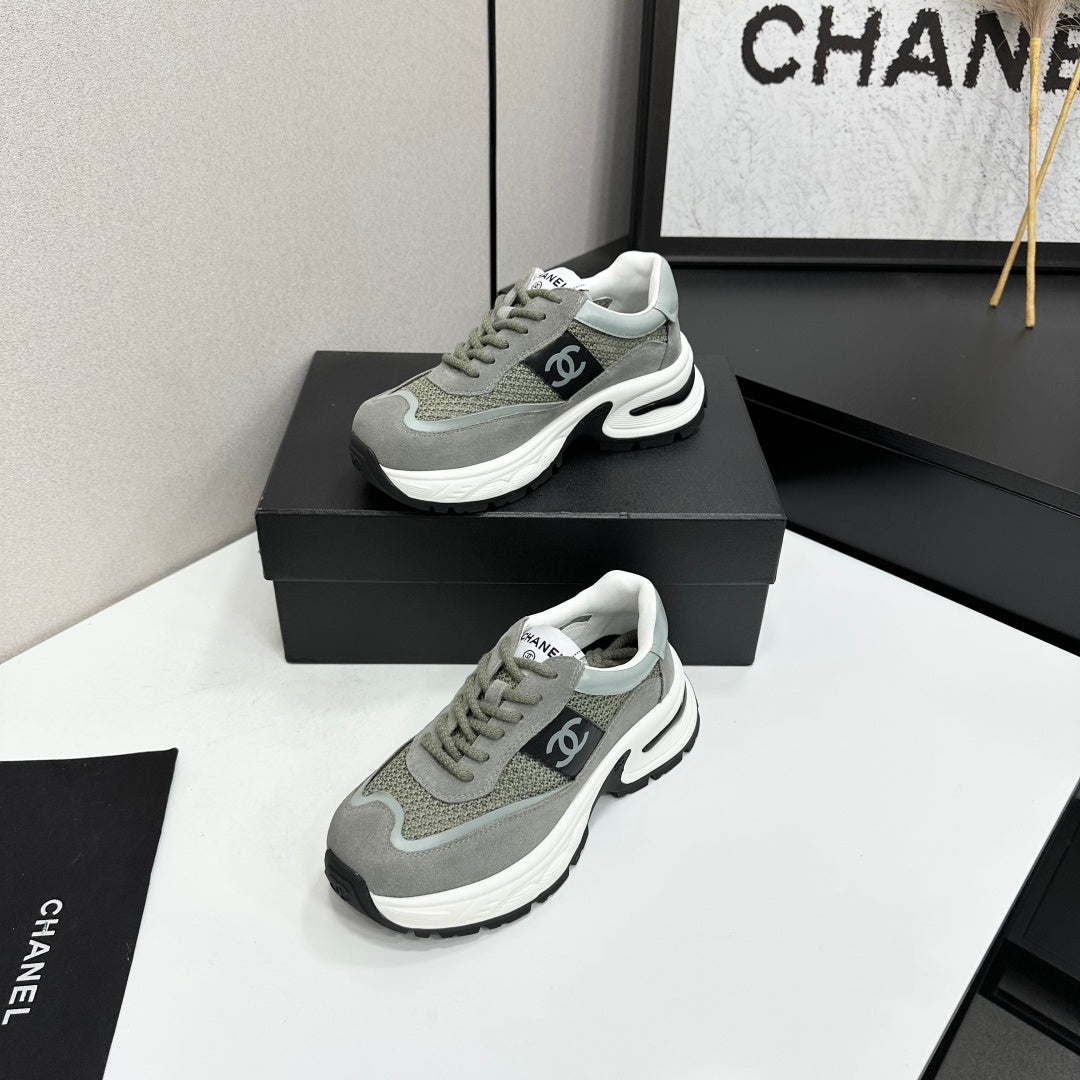 Channel 2026 Chunky Sneaker 5mm Mesh Suede Calfskin 894908