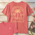 Palm Prana Resort T-Shirt Mockup coral-silk
