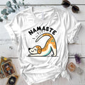 Down Dog Namaste T Shirt White Mockup