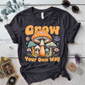 Grow Your Own Way T Shirt Black Mockup