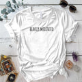 Heavily Meditated T Shirt 1 White Mockup
