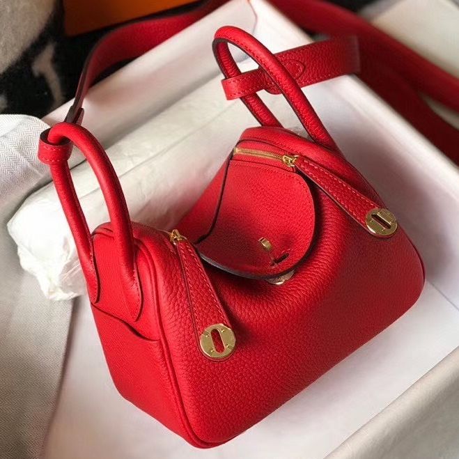 HM Mini Lindy 20cm Red Leather