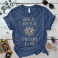 Hurry Up Inner Peace T Shirt Indigo Blue Mockup