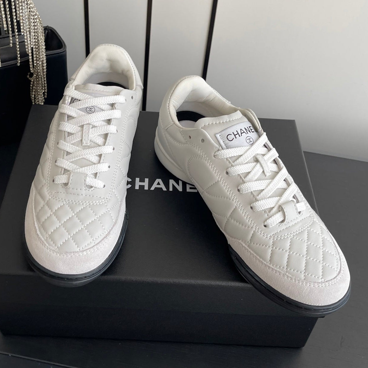 Channel 2026 Sneaker Quilted Calfskin Suede 895746