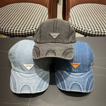 Balenciaga Logo Denim Hat 213509