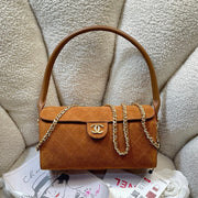Chane 2026 Clutch With Chain 23cm Suede Leather 378585