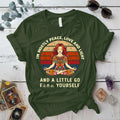 Im Mostly Peace Love Light T Shirt Military Green Mockup