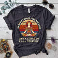 Im Mostly Peace Love Light T Shirt Dark Heather Grey Mockup