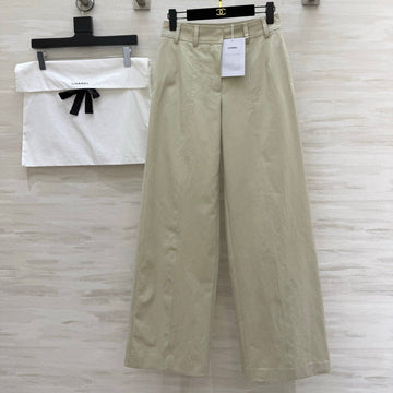 Chanel 2026 Light Apricot Wide-Leg Pants Cotton 379252