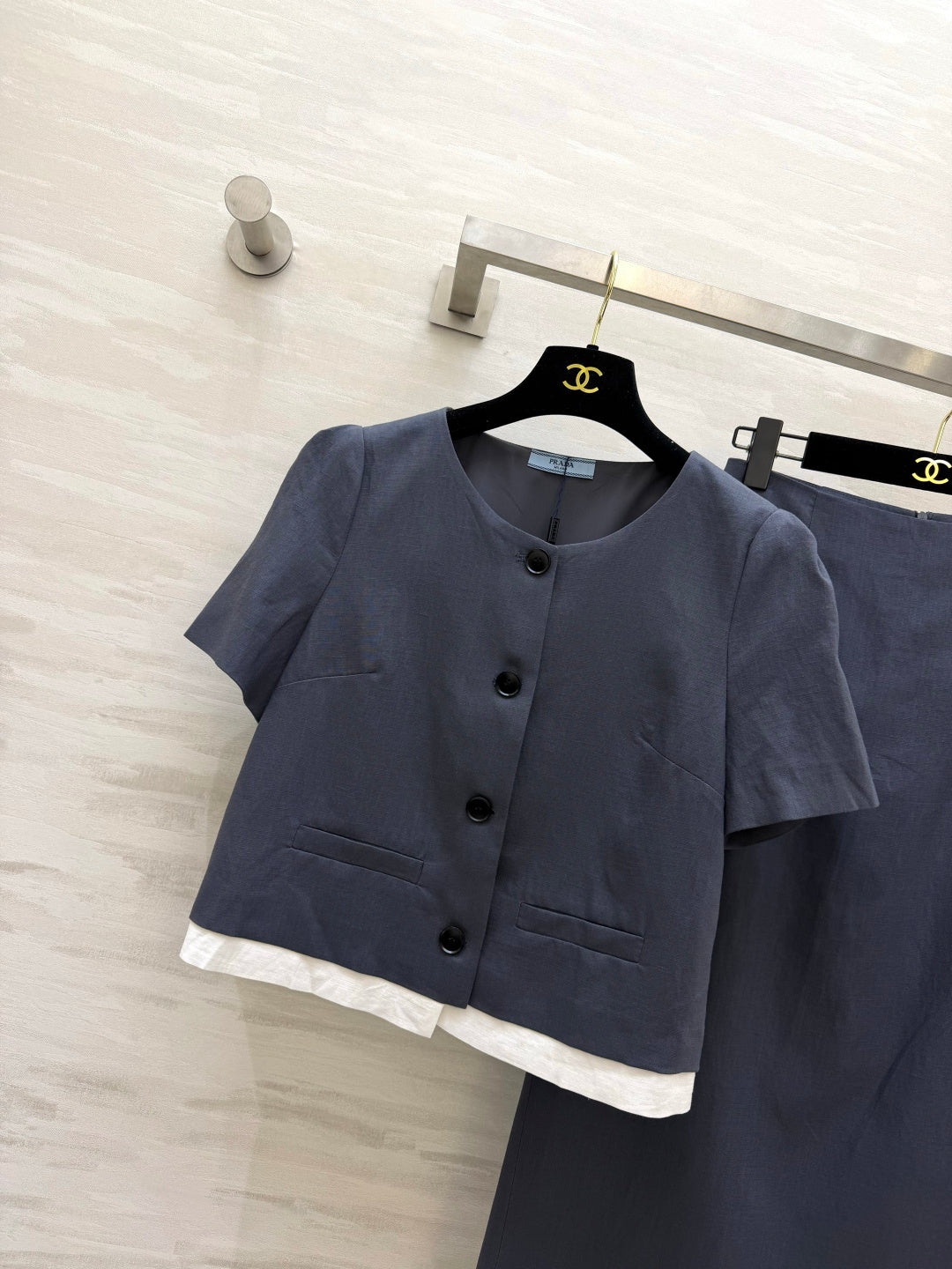 Prada 2026 Shirt And Midi Skirt Set Cotton 403370
