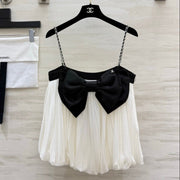 Chanel 2026 Camisole Black White Cotton 666374