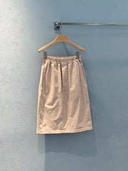 LV Designer Dress With Metal Logo Buttons Light Skirt  Pink Cotton