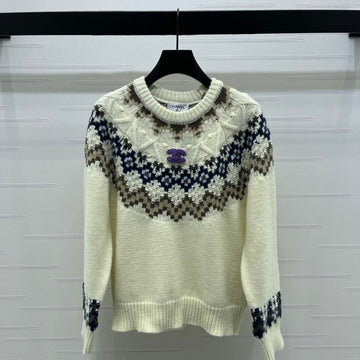 Chanel 2025 Sweater Cream Mix Colors Wool Nylon 319615