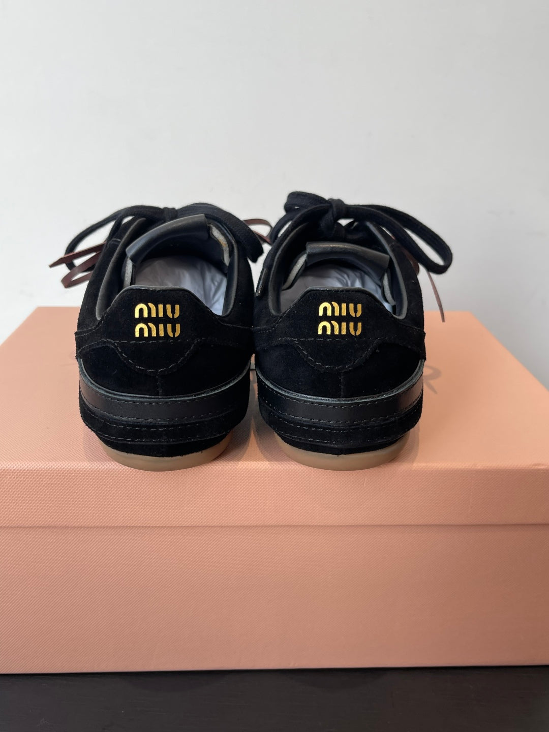 MiuMiu 25 sneaker black suede  521964