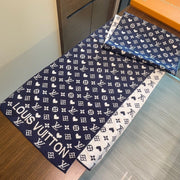 LV  Latest Style Scarf 180cm Dark Blue Knitted Cashmere 973140