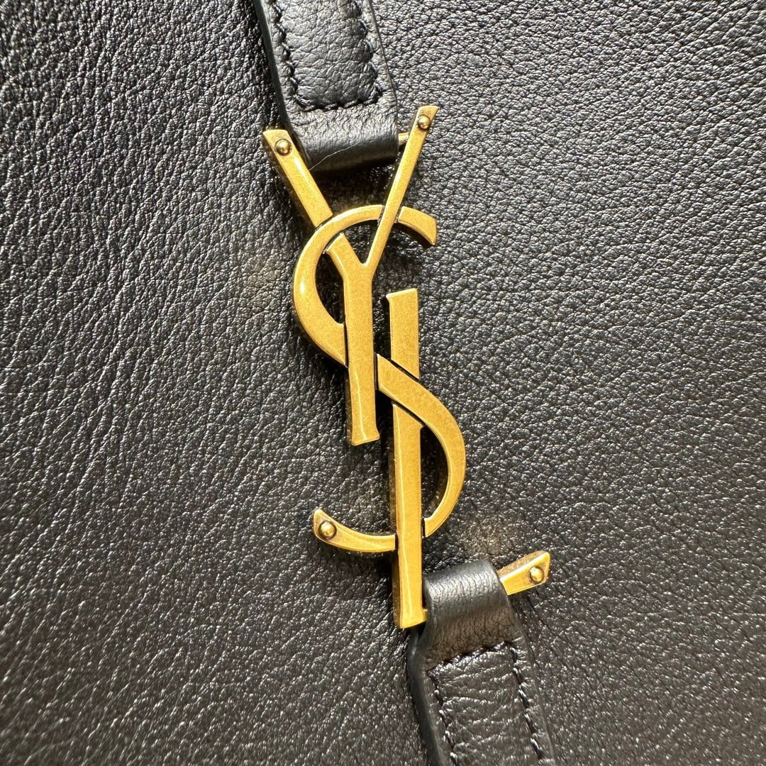 YSL Shoulder Bag 23cm Black Gold Cowhide