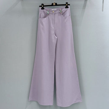 Chanel 2026 Flared Trouser Purple Cotton 267928