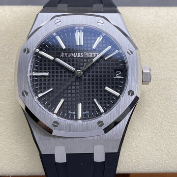 Audemars Piguet Royal Oak Selfwinding 41mm 15510 Black Dial Rubber Strap