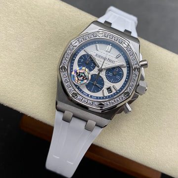 Audemars Piguet Royal Oak Chronograph 37mm White Blue Dial